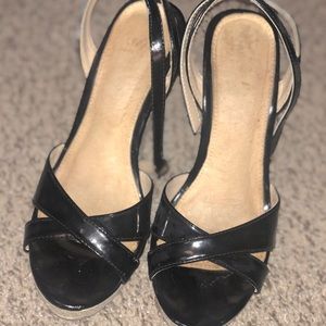 aldo black wedges